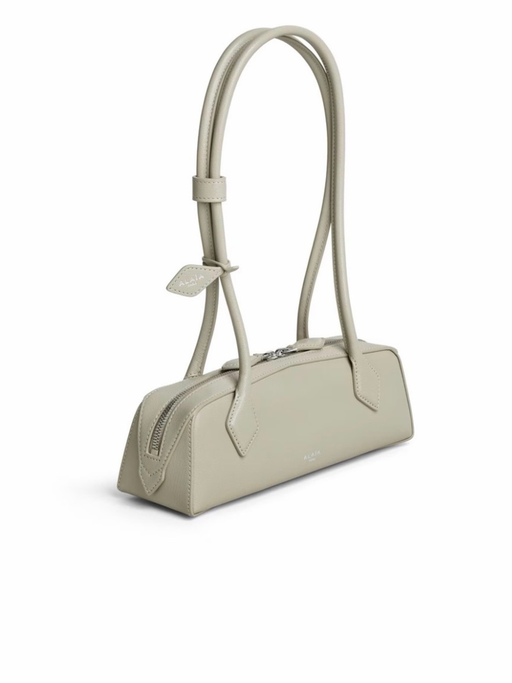 Alaïa Beige Grey Leather Shoulder Bag Le Teckel Authentic Medium